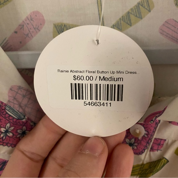 Entro Pink and Green Patterned Dress - Picture 3 of 10